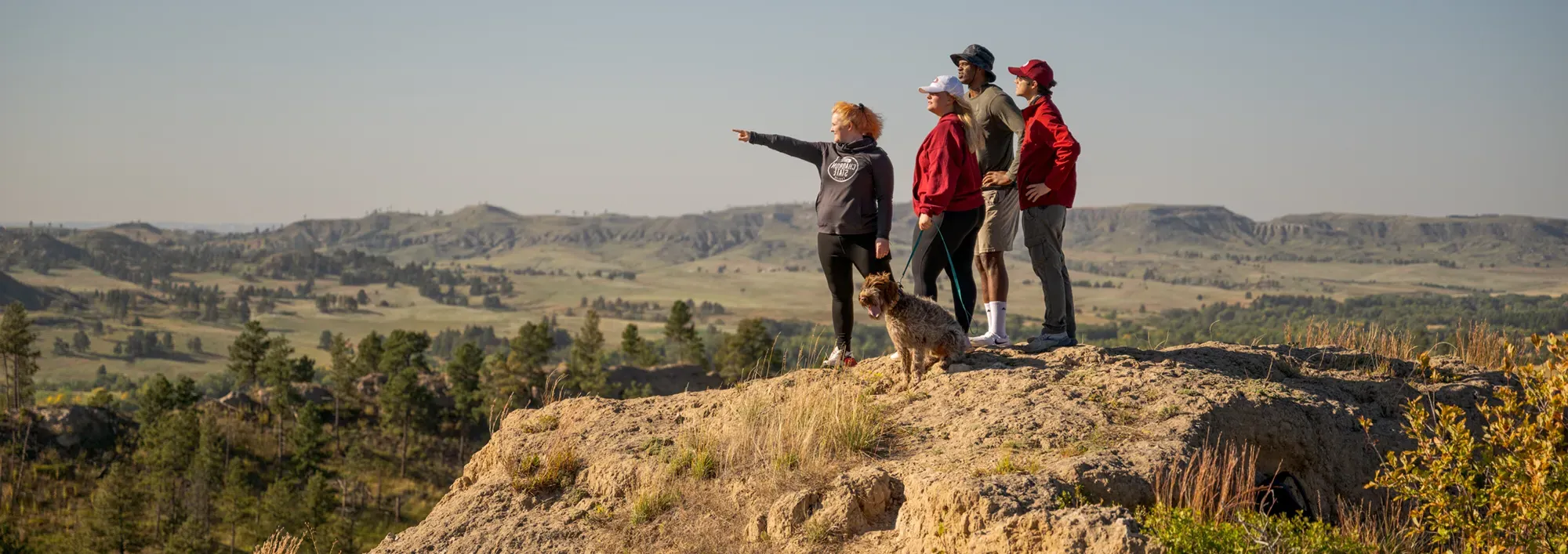 Students hike at Chadron State Park